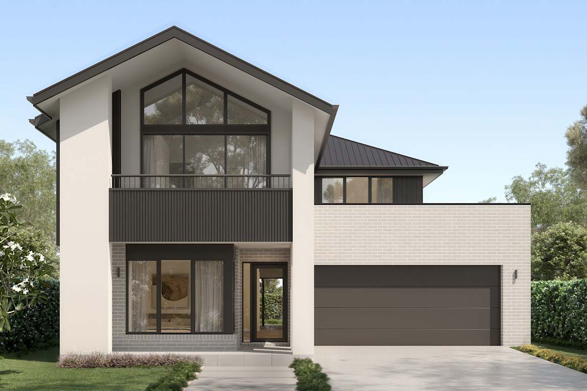 Brampton 44 House Design with Kingscliff Urban with Balcony facade