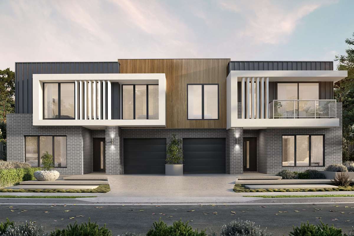 Belmont Two Duplex House Design Facade
