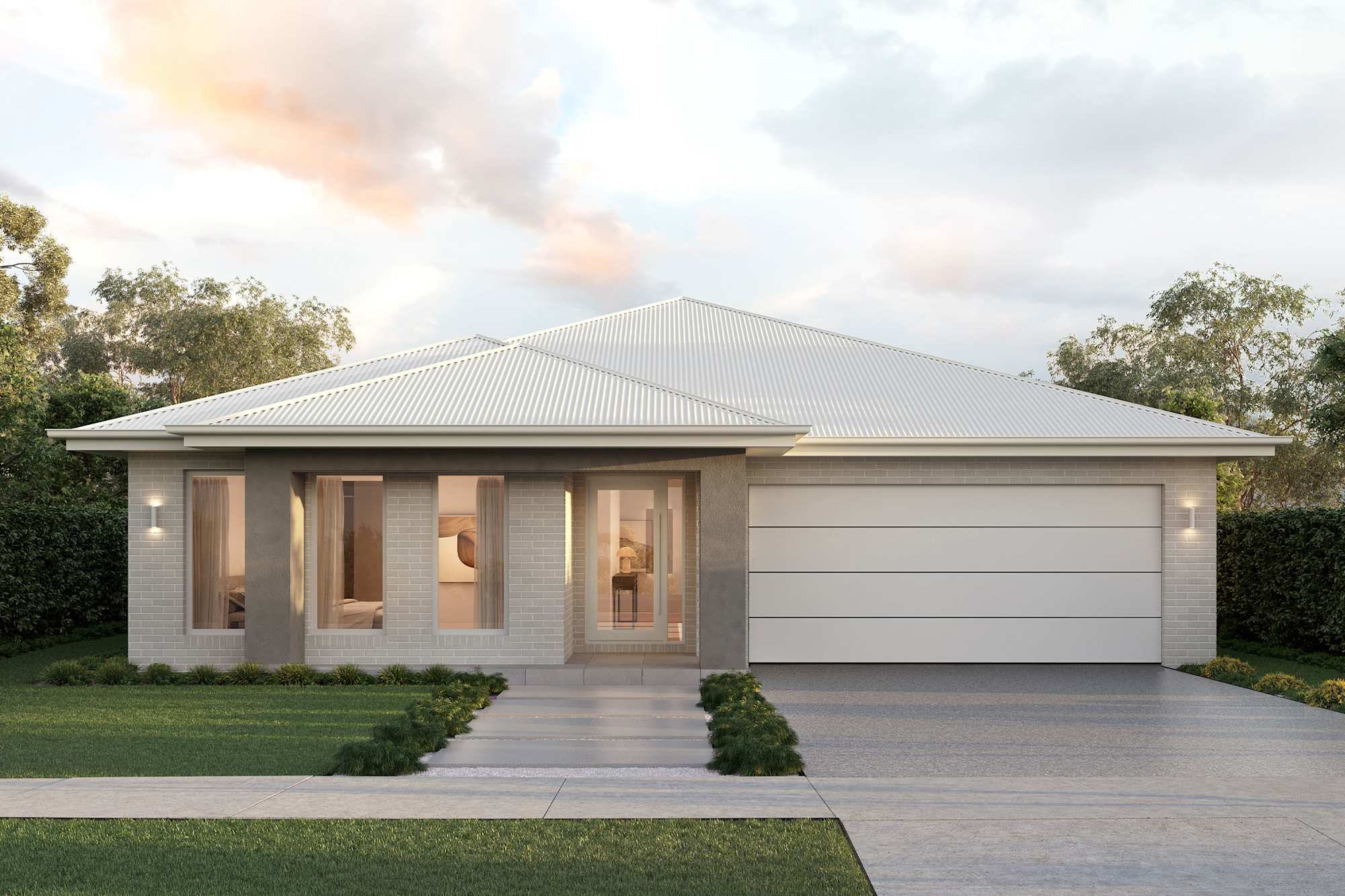 Exton 15 House Design with Modern B facade