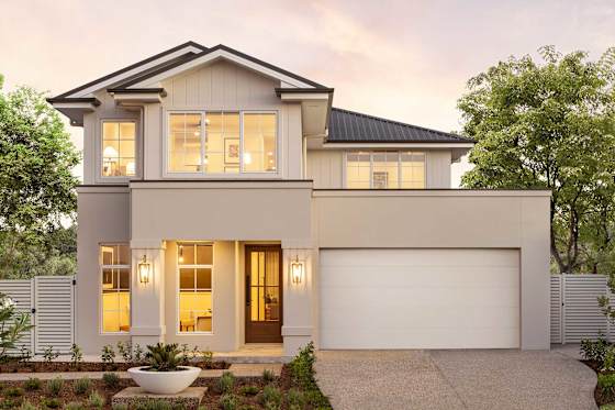 Brighton 35 house design Huntington Farmhouse facade