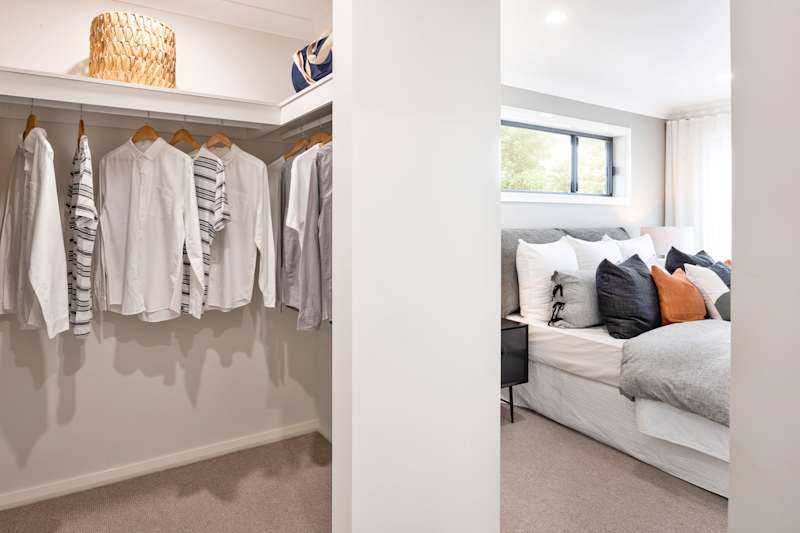 Macquarie one house design walk in robe bedroom