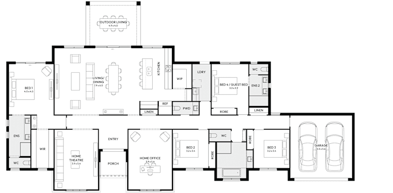 Barrington 35 Acreage House Floor Plan