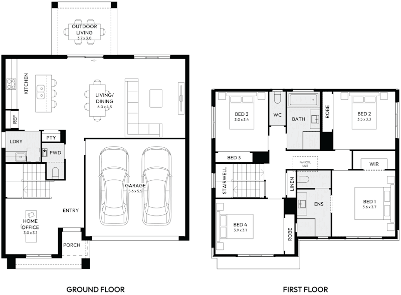 Zephyr 24 Double Storey House Floor Plan