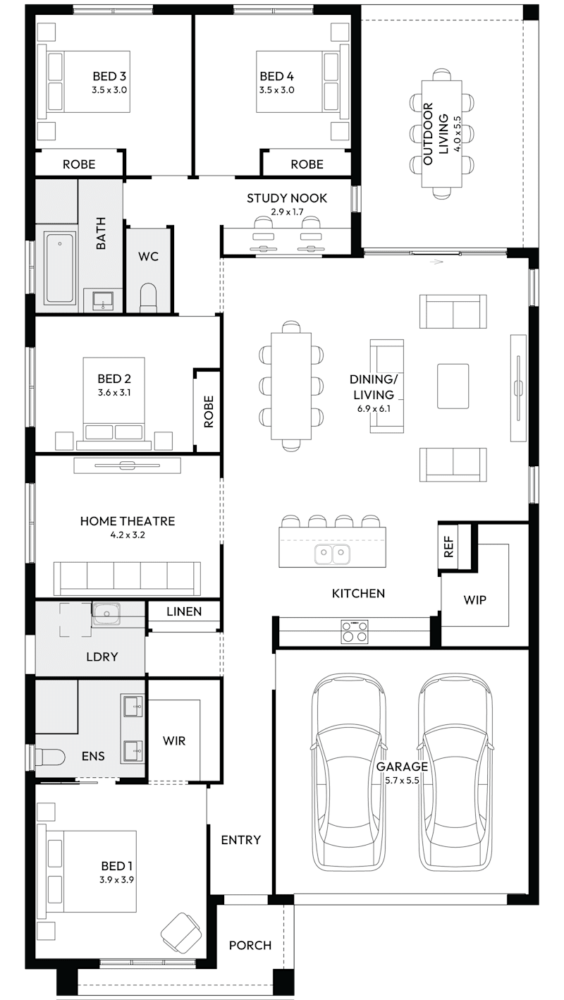 Essence 26 Single Storey House Floor Plan