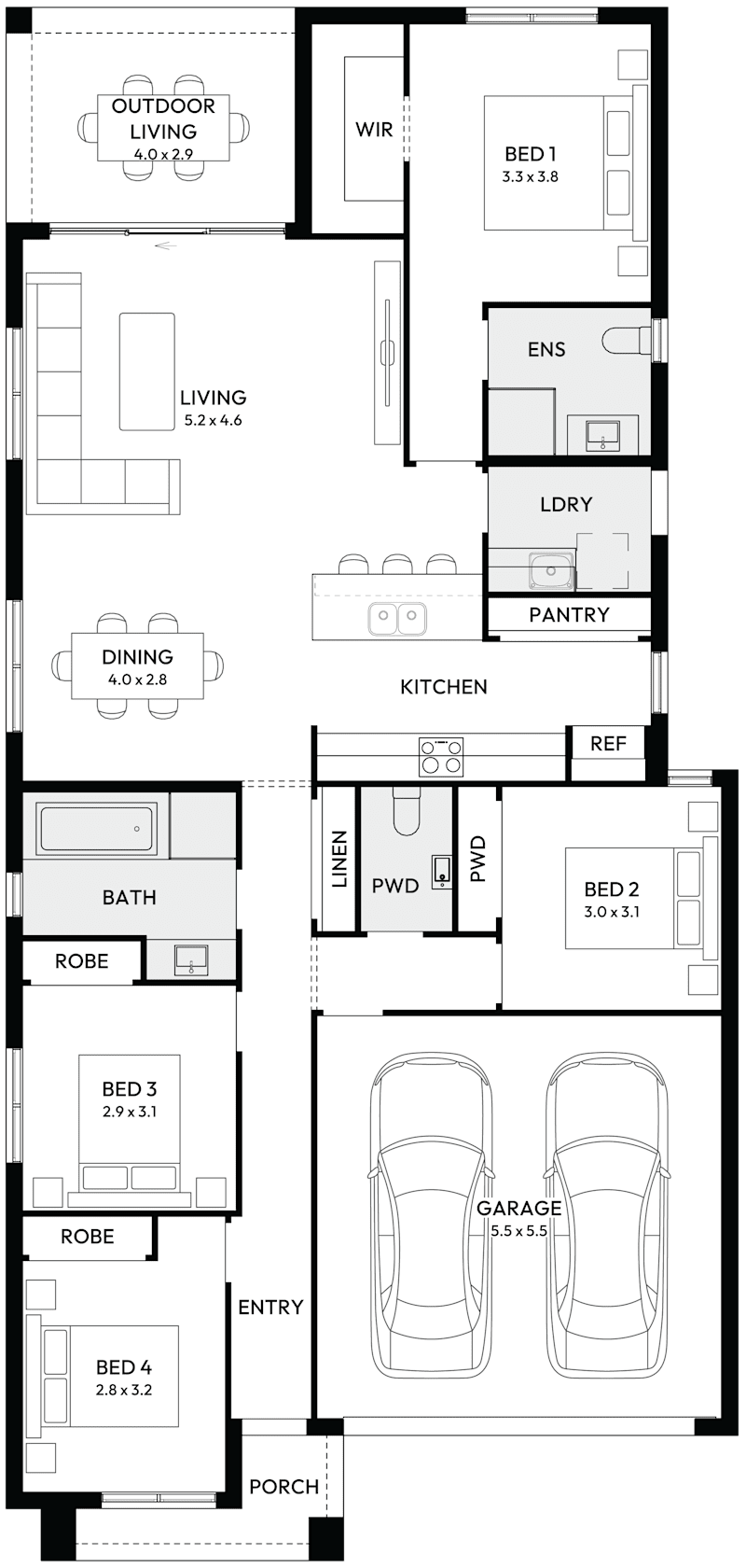Escape 20 Single Storey House Floor Plan