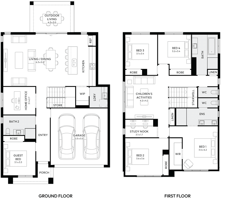 Charisma 30 Double Storey House Floor Plan