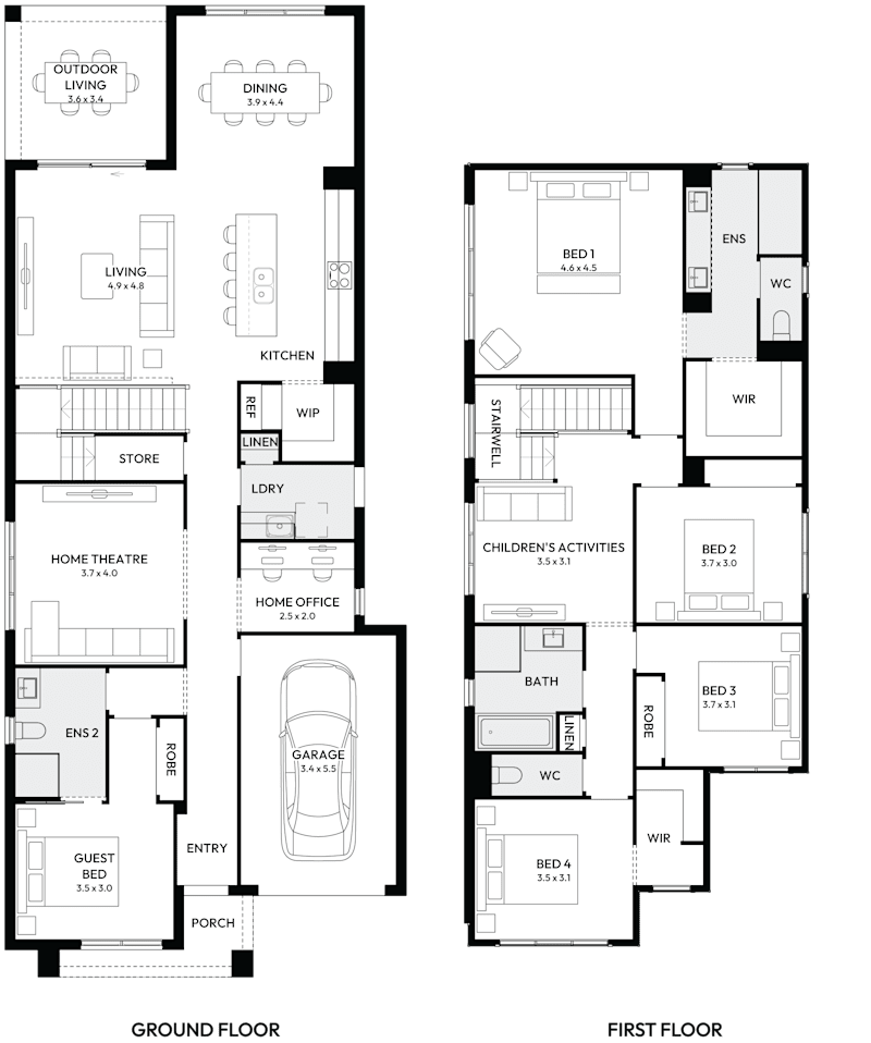 Lido 31 Double Storey House Floor Plan