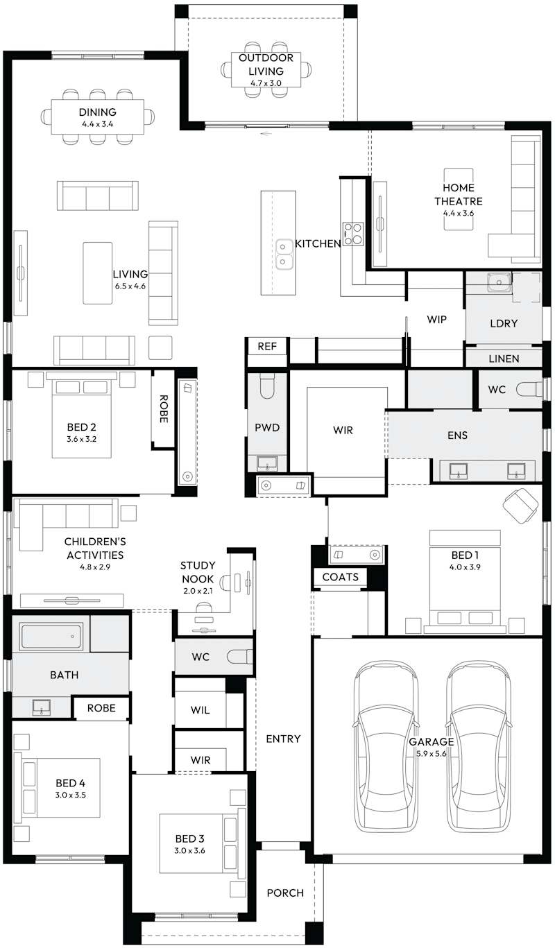 Oasis 33 Single Storey House Floor Plan