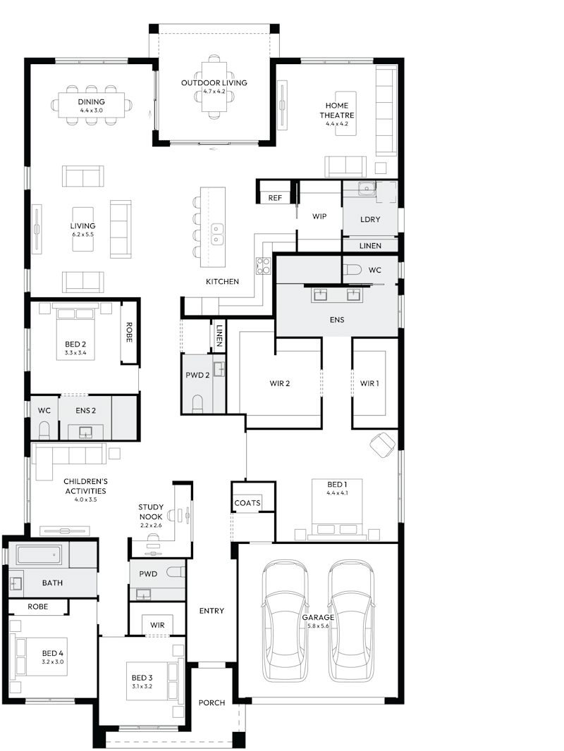Oasis 37 Single Storey House Floor Plan