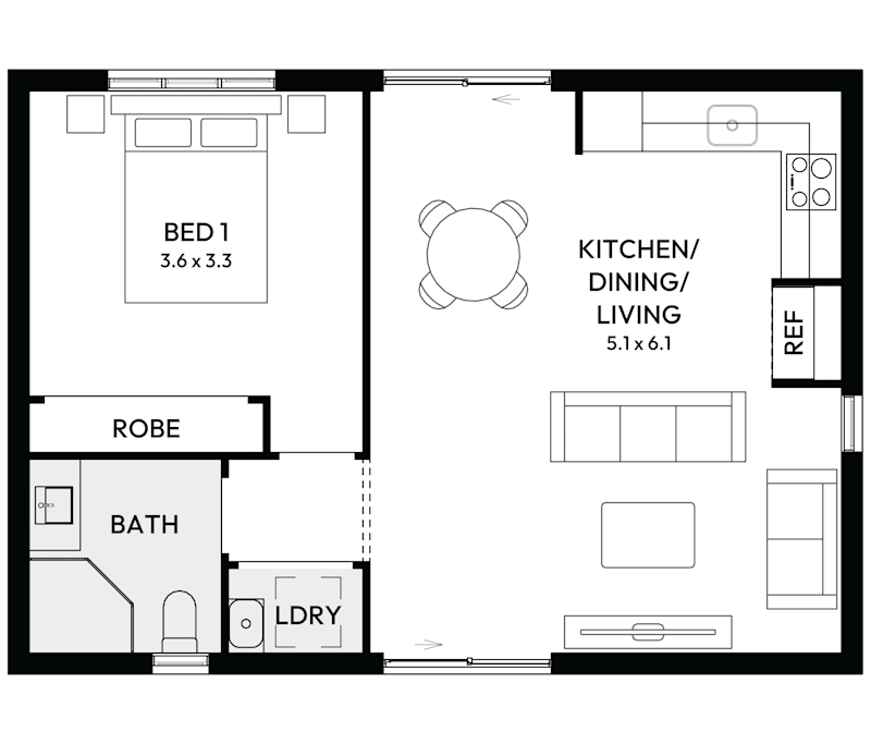 Magnolia Granny Flat House Floor Plan
