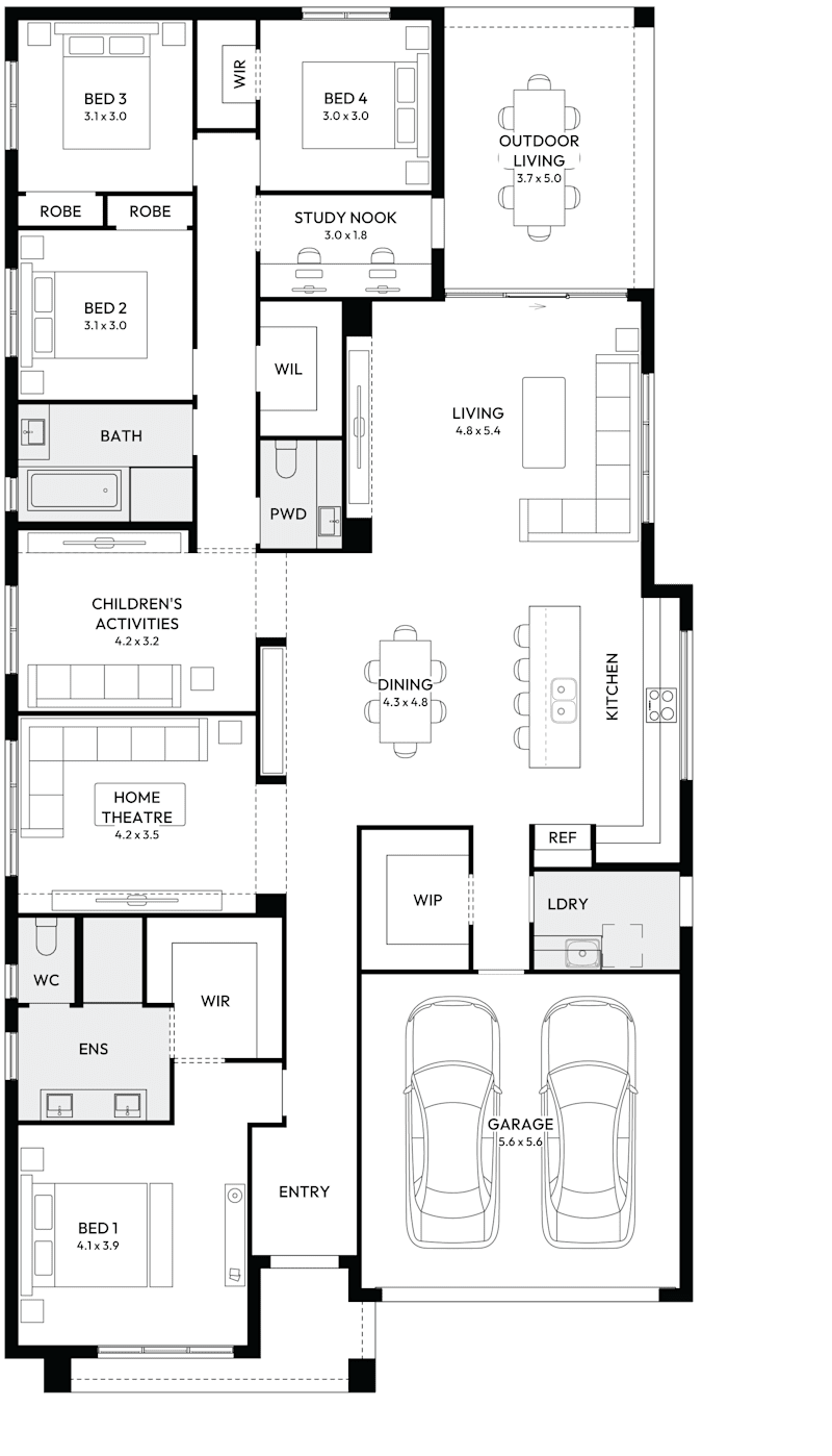 Rhapsody 30 Single Storey House Floor Plan