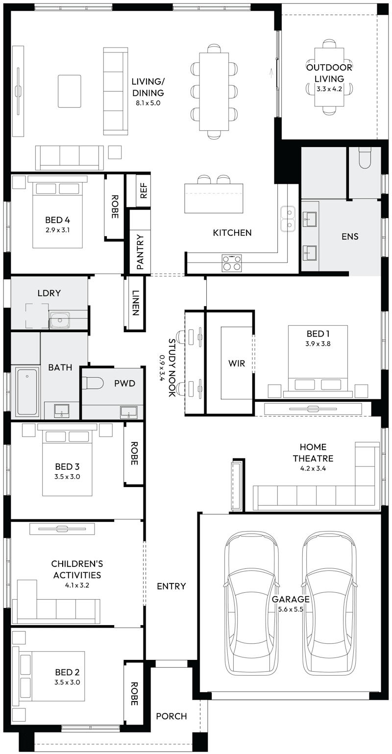Emerald 29 Single Storey House Floor Plan