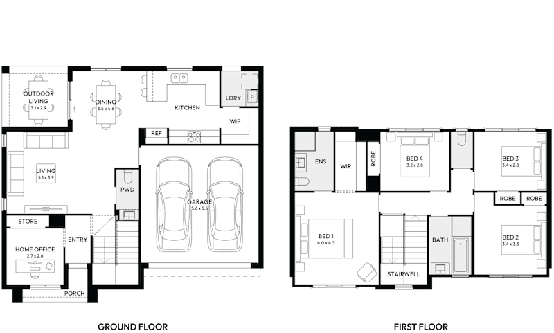 Morocco 23 Double Storey House Floor Plan