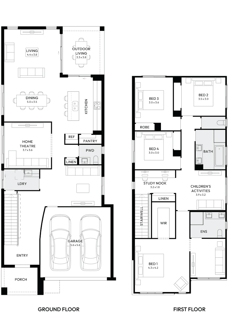 Eclipse 32 Double Storey House Floor Plan