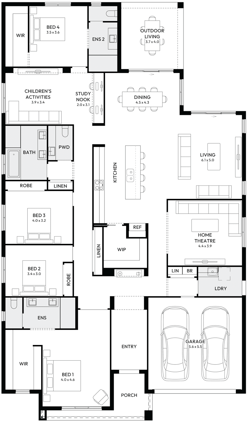 Symphony 35 Single Storey House Floor Plan