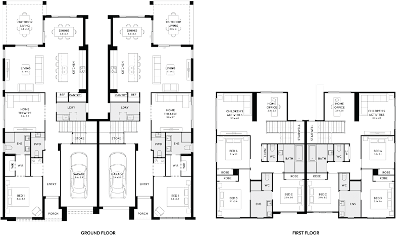 Macquarie Two Duplex House Floor Plan