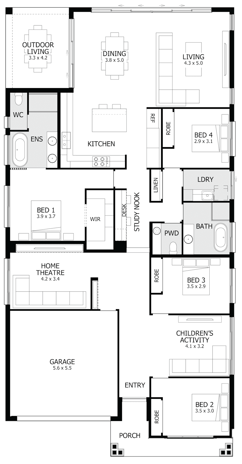 Emerald 29 Single Storey Display Home HomeWorld Warnervale