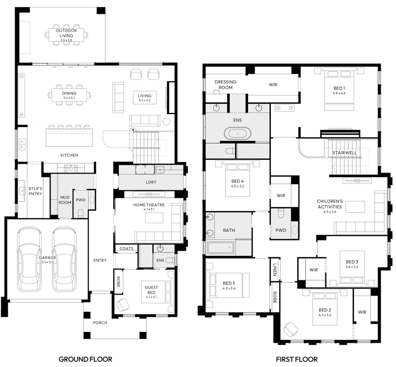 Brampton 44 House Design Floor plan