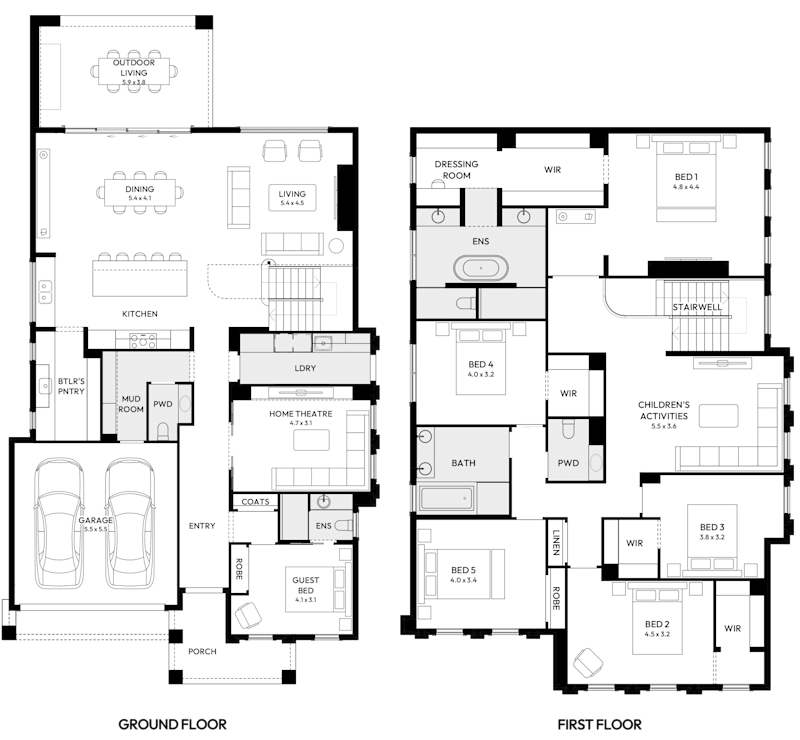 Brampton 44 House Design Floor plan