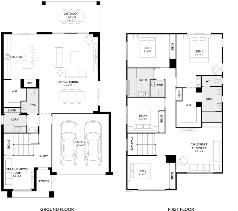 Strathmore 33 Double Storey House Floor Plan