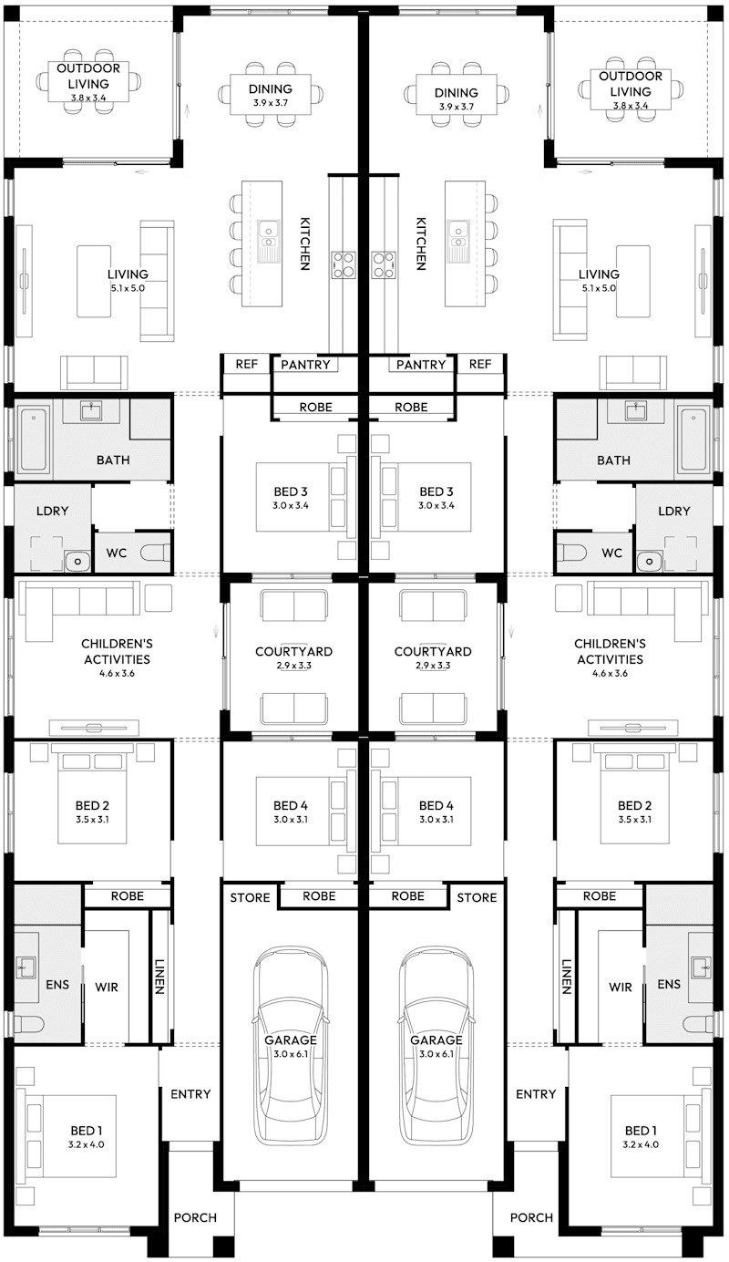 Sacramento Duplex House Design
