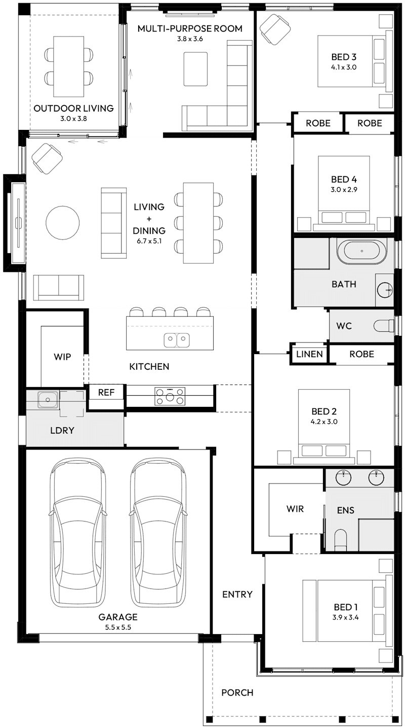 Ashton 24 House Design floor plan