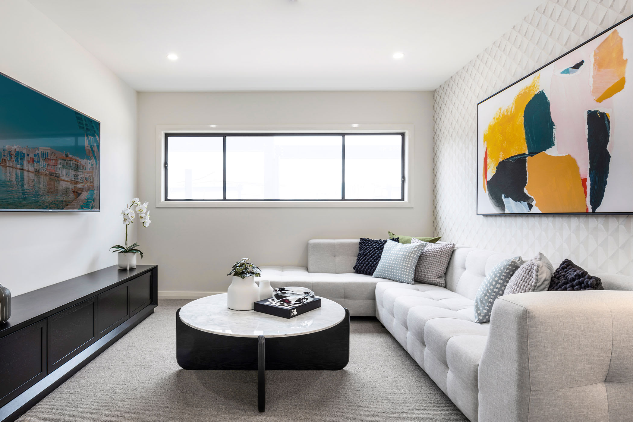 Macquarie two house design home theatre