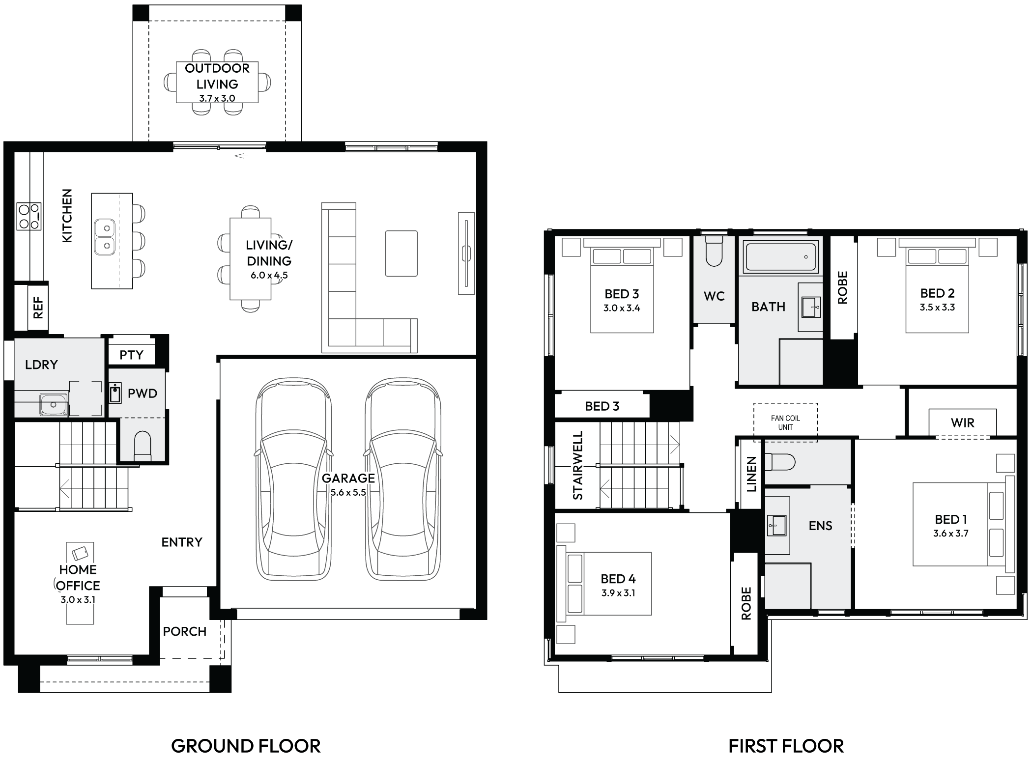 Zephyr 24 Double Storey House Floor Plan