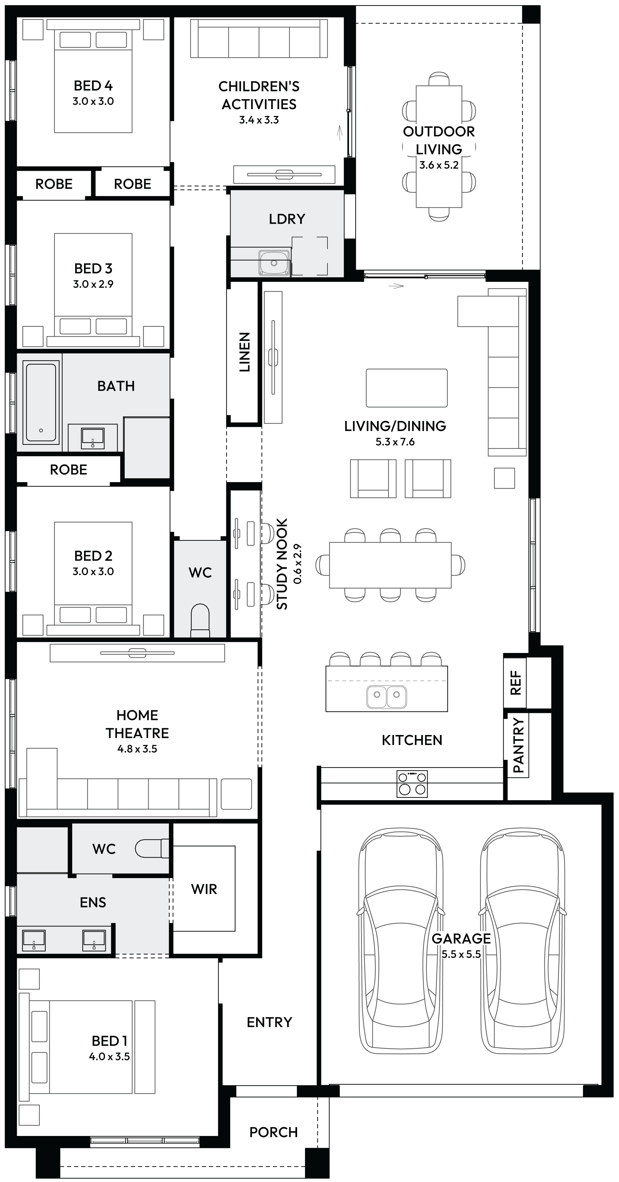 Conga 27 Single Storey House Floor Plan