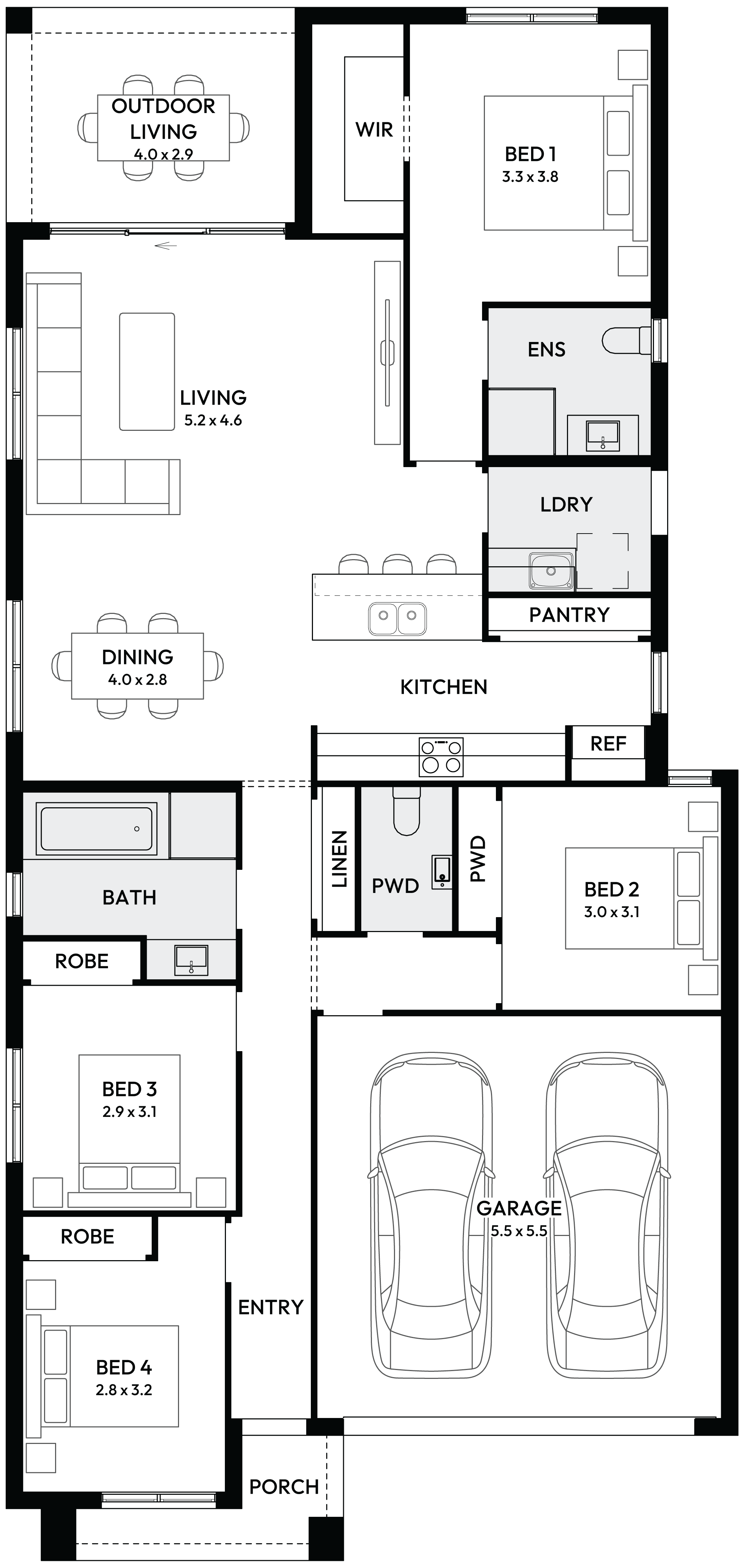 Escape 20 Single Storey House Floor Plan