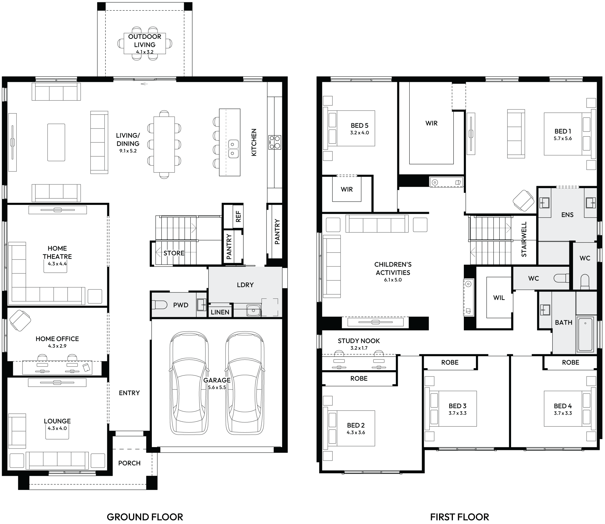 Charisma 46 Double Storey House Floor Plan