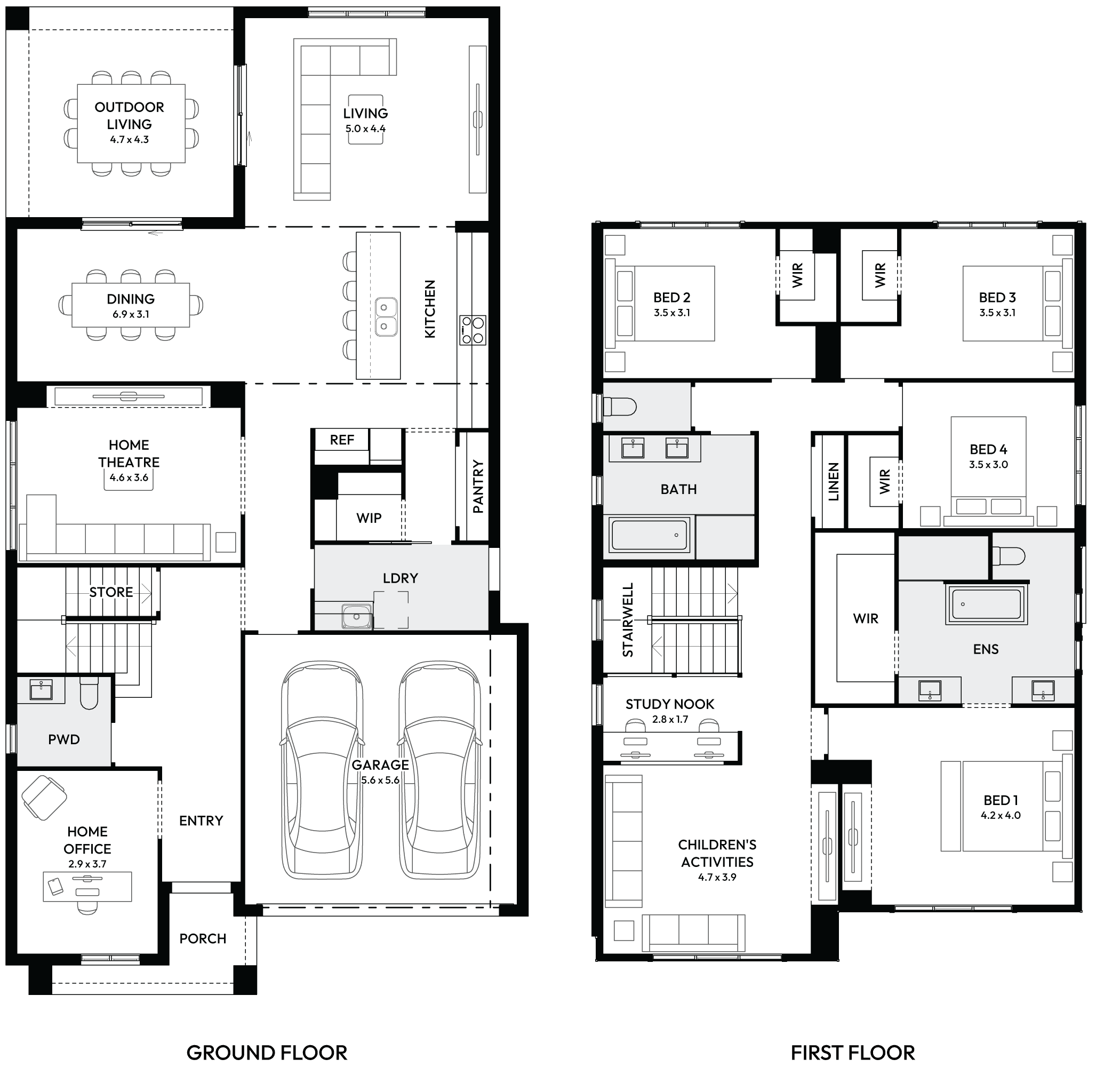 Chevron 37 Double Storey House Floor Plan