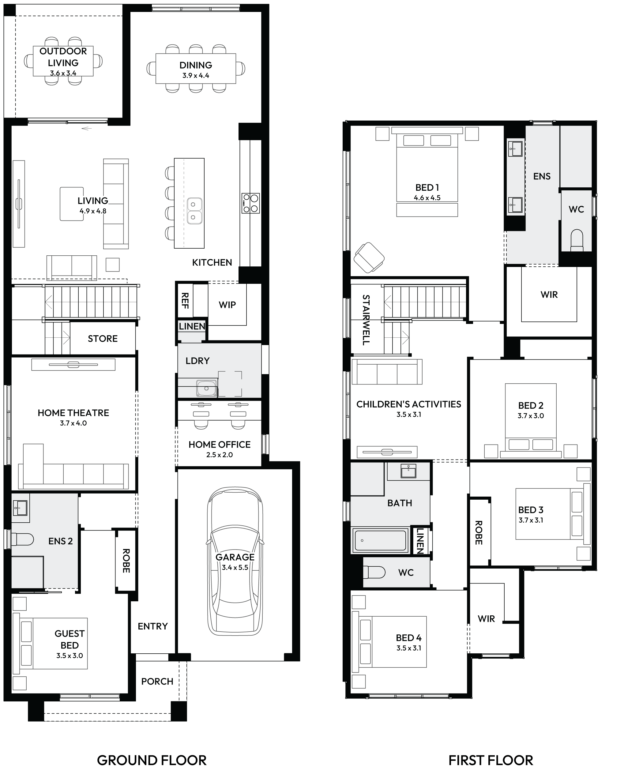 Lido 31 Double Storey House Floor Plan