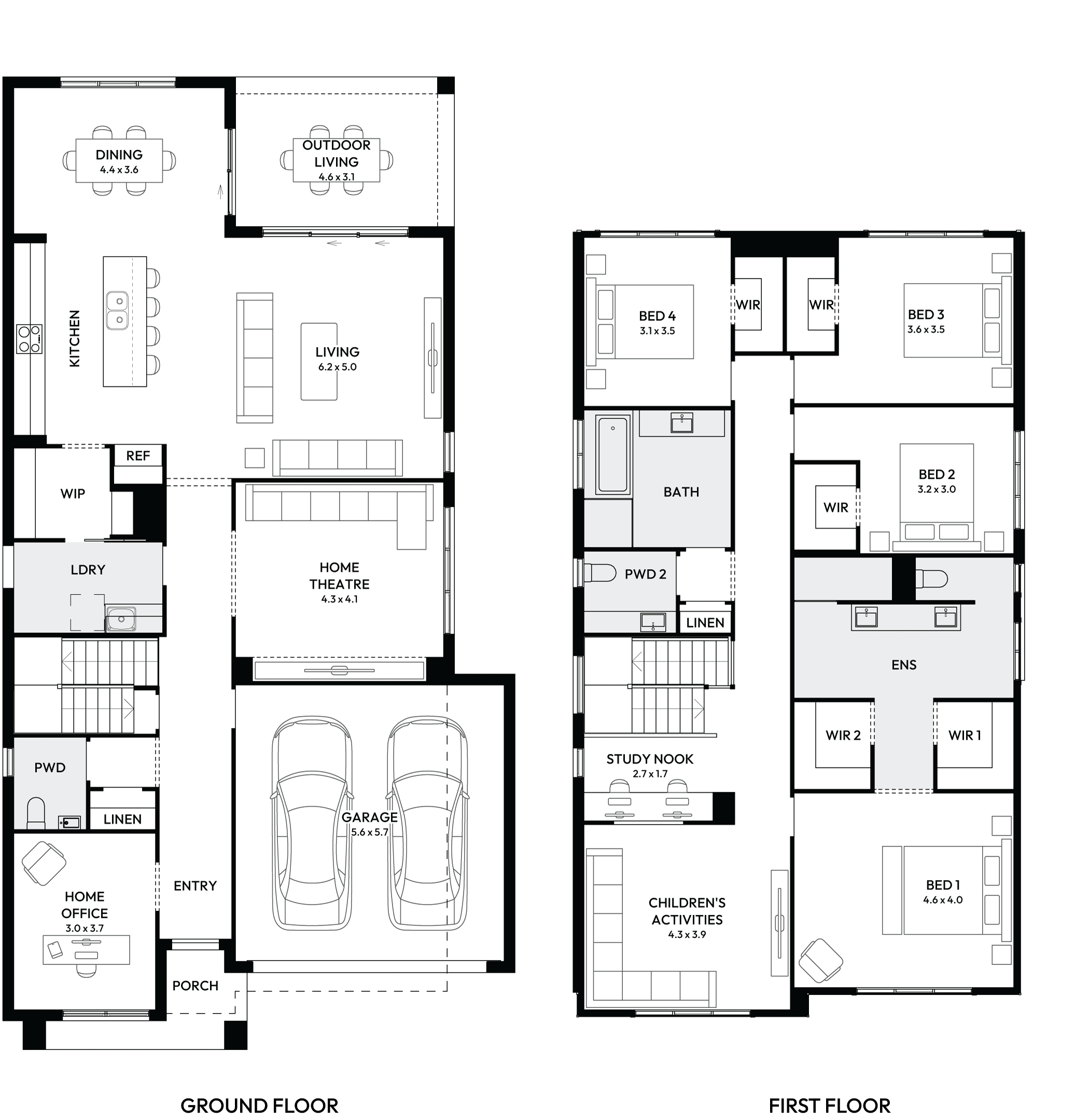 Nautica 34 Double Storey House Floor Plan