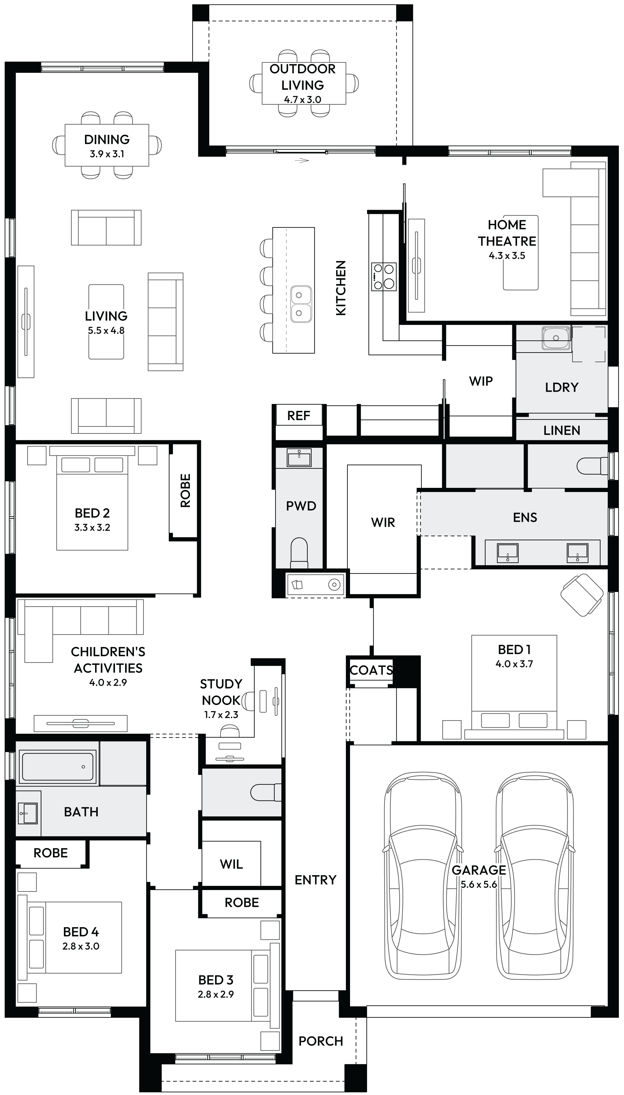 Oasis 30 Single Storey House Floor Plan