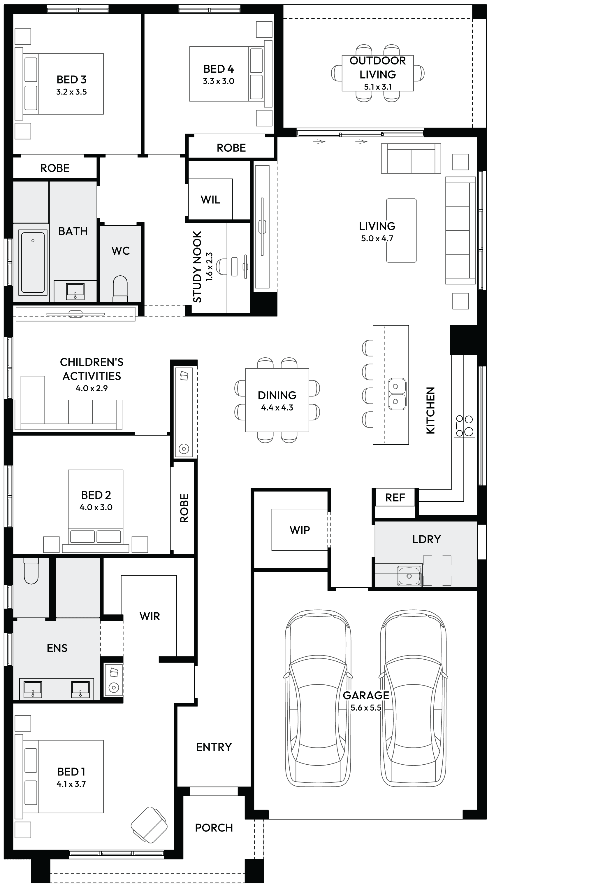 Rhapsody 28 Single Storey House Floor Plan