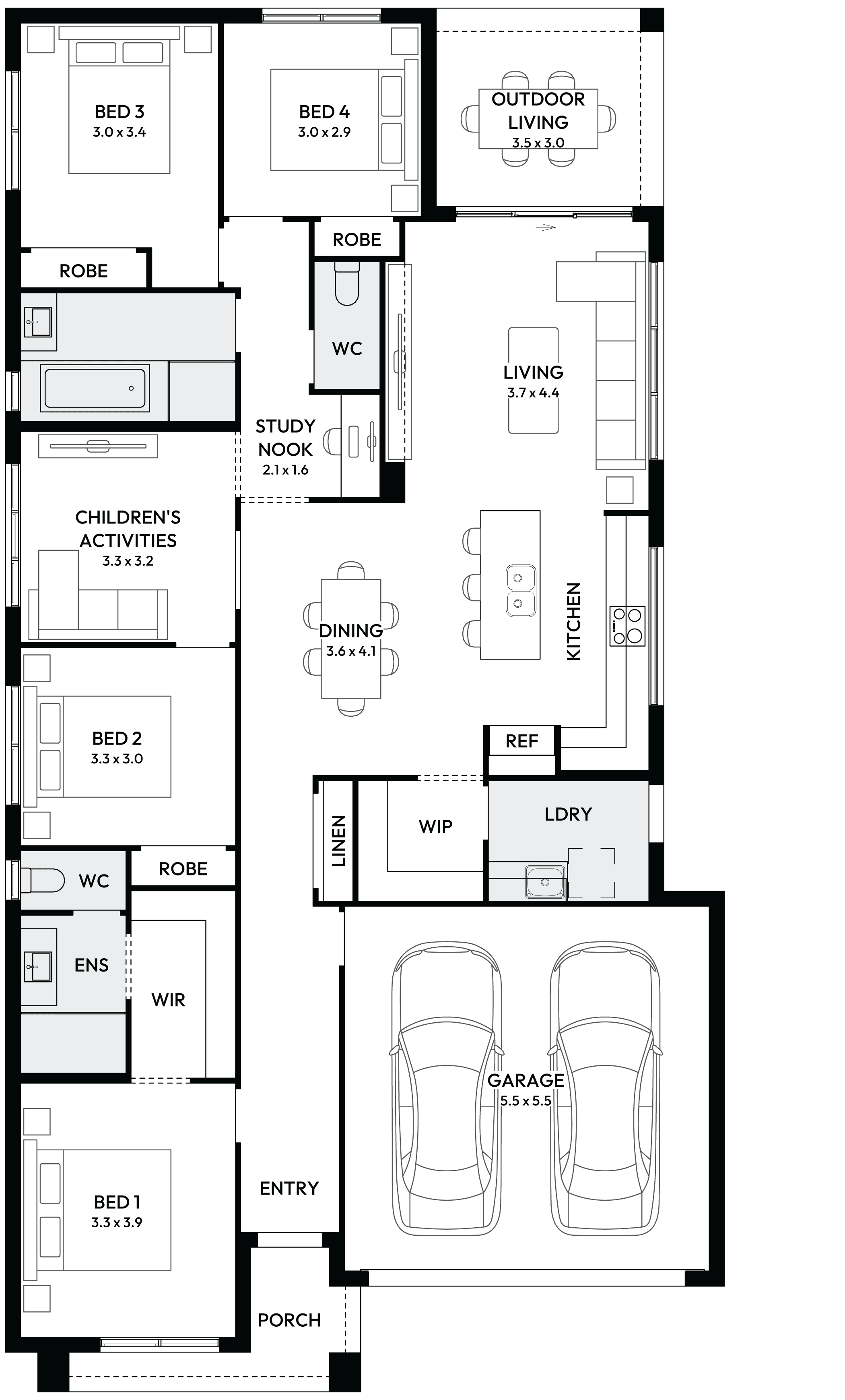 Rhapsody 22 Single Storey House Floor Plan