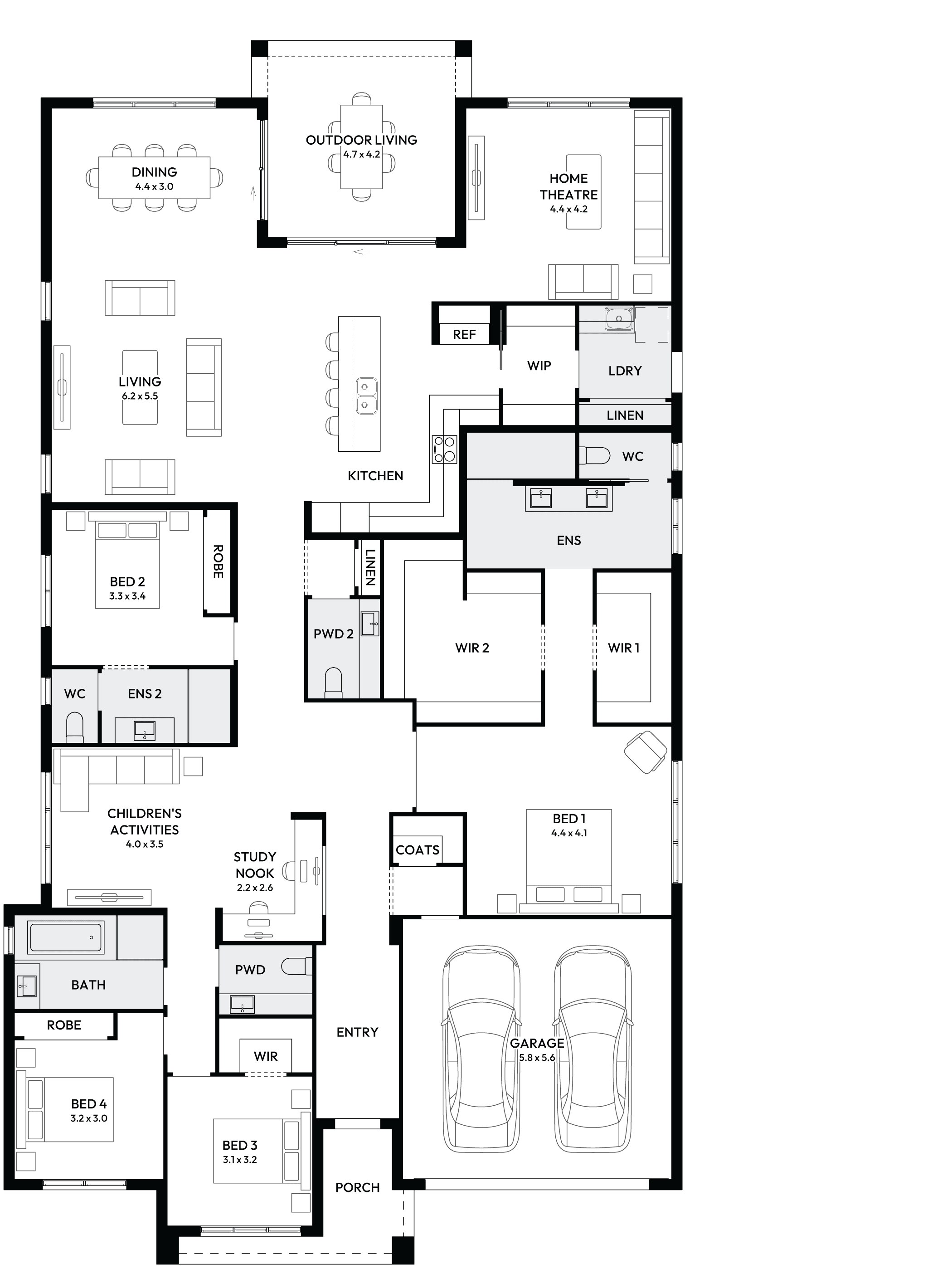Oasis 37 Single Storey House Floor Plan