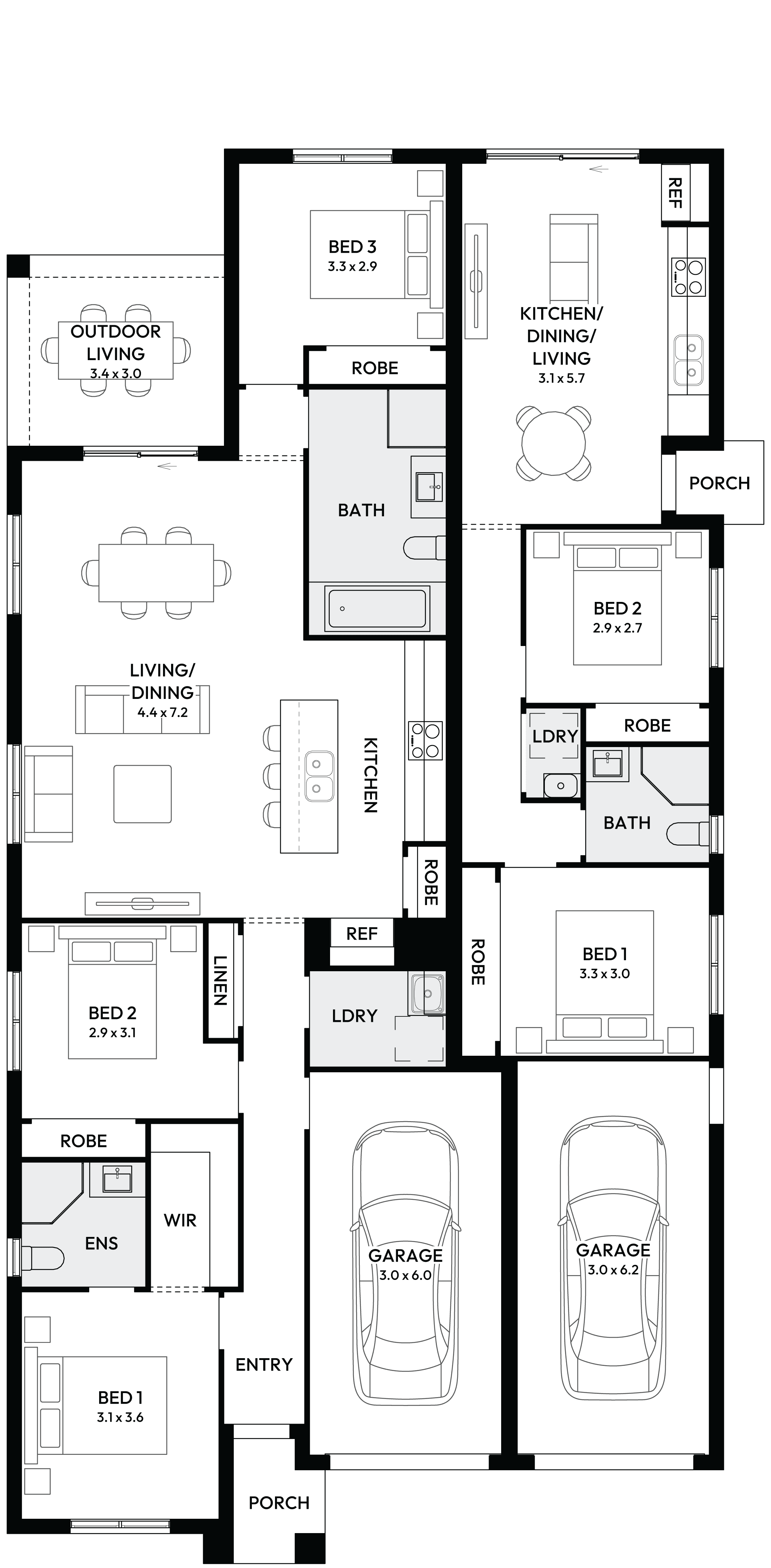 Oxford 25 Dual Living House Floor Plan
