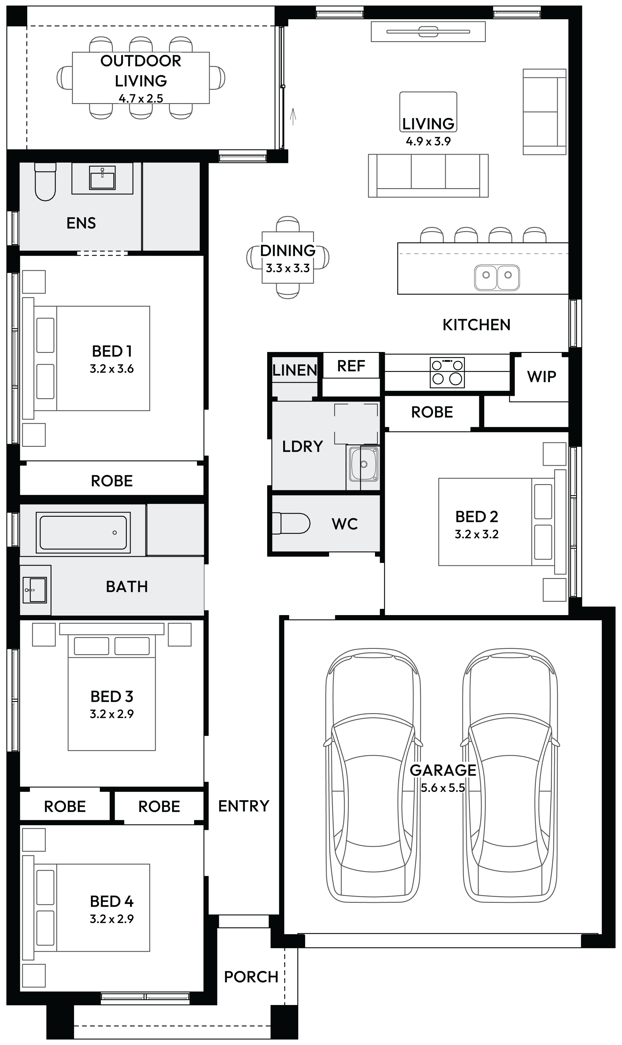 Radiate 19 Single Storey House Floor Plan
