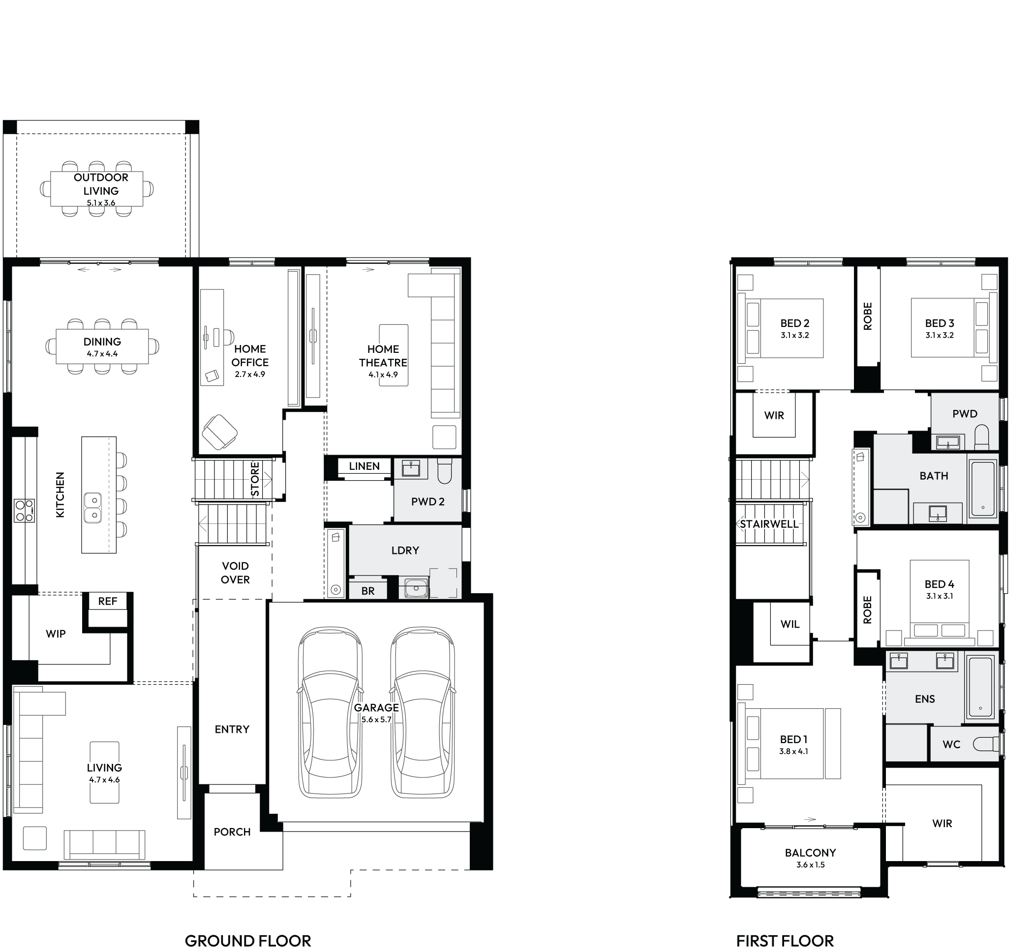 Trilogy 35 Split Level House Floor Plan