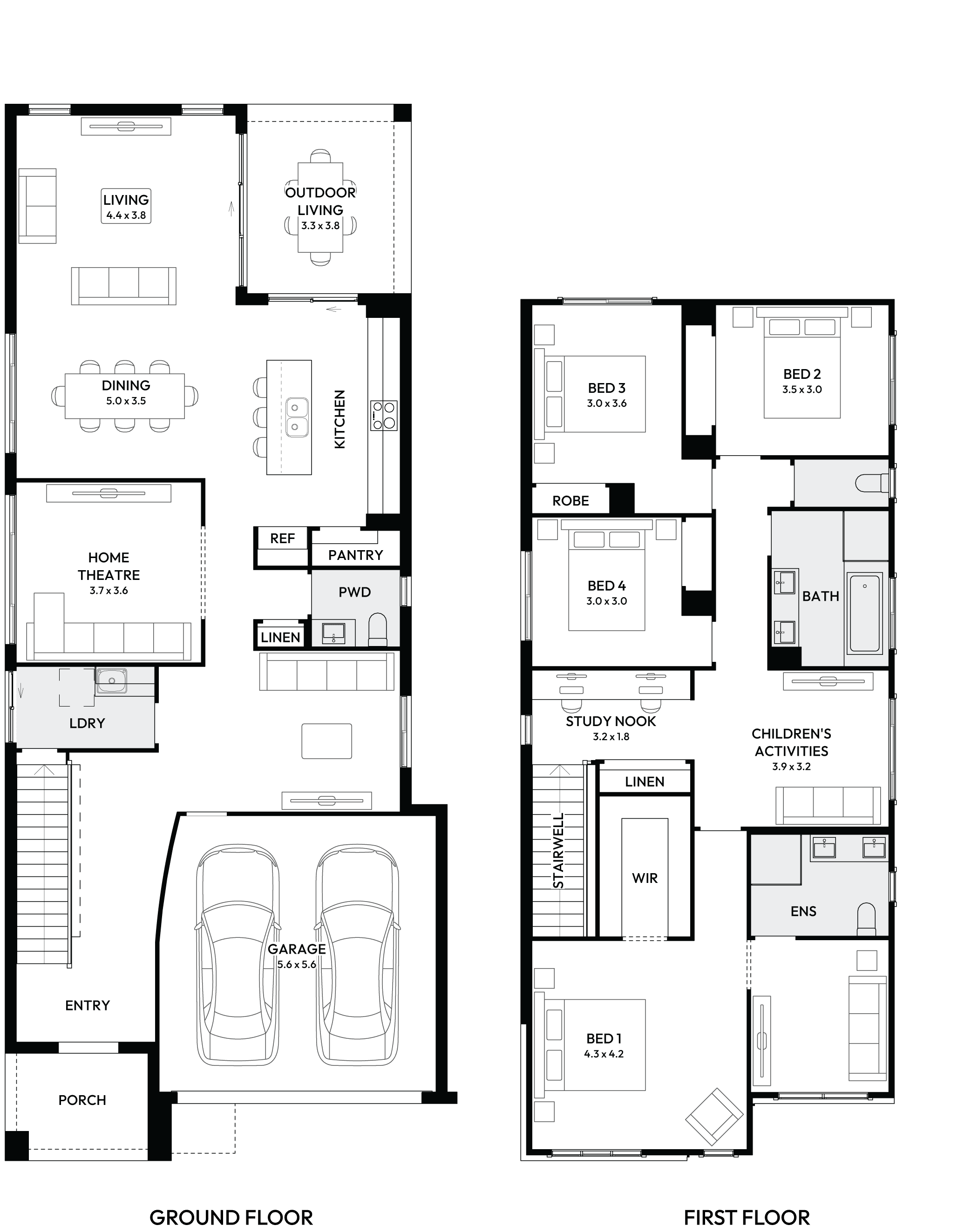 Eclipse 32 Double Storey House Floor Plan