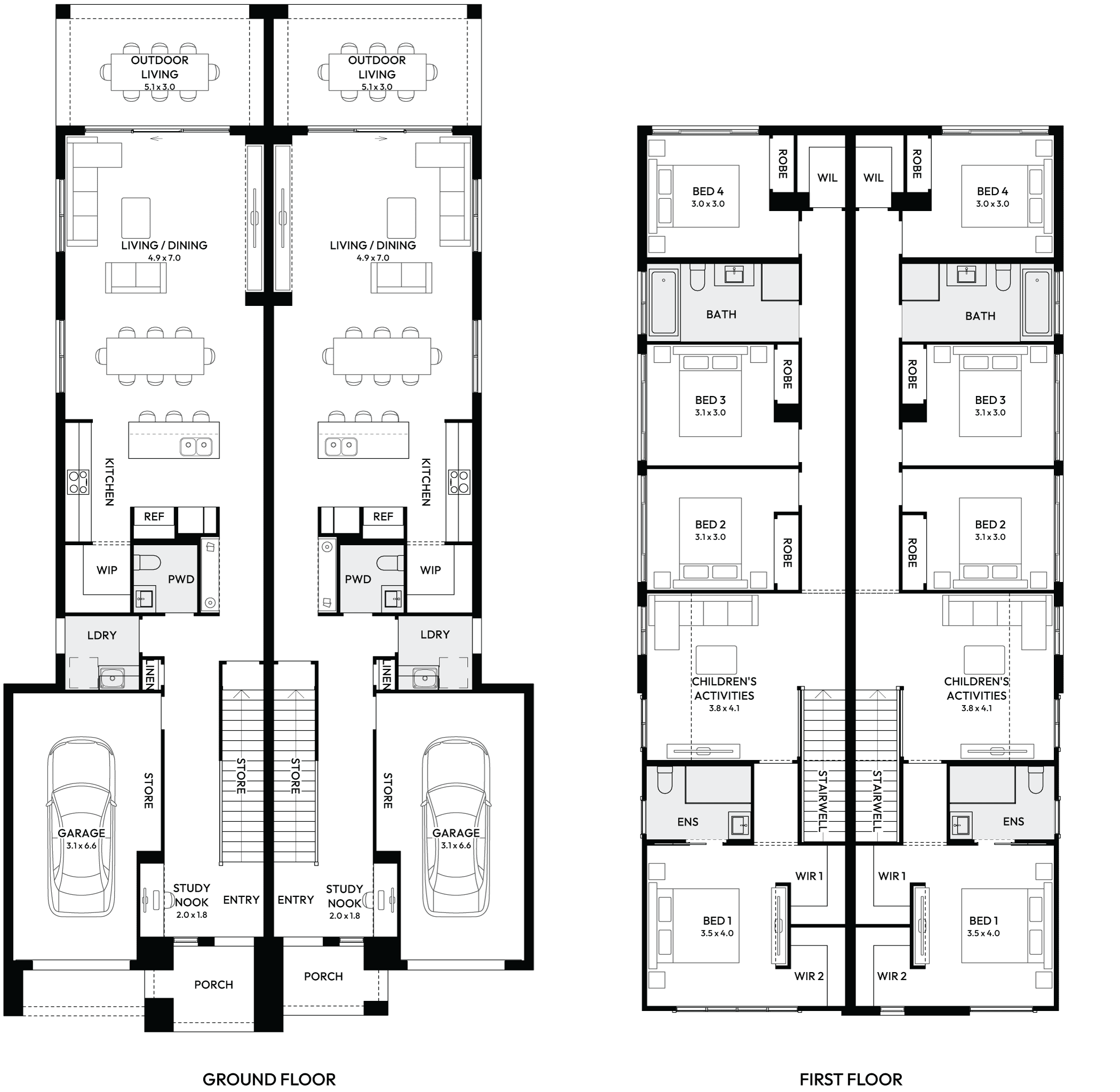Chicago Duplex House Floor Plan