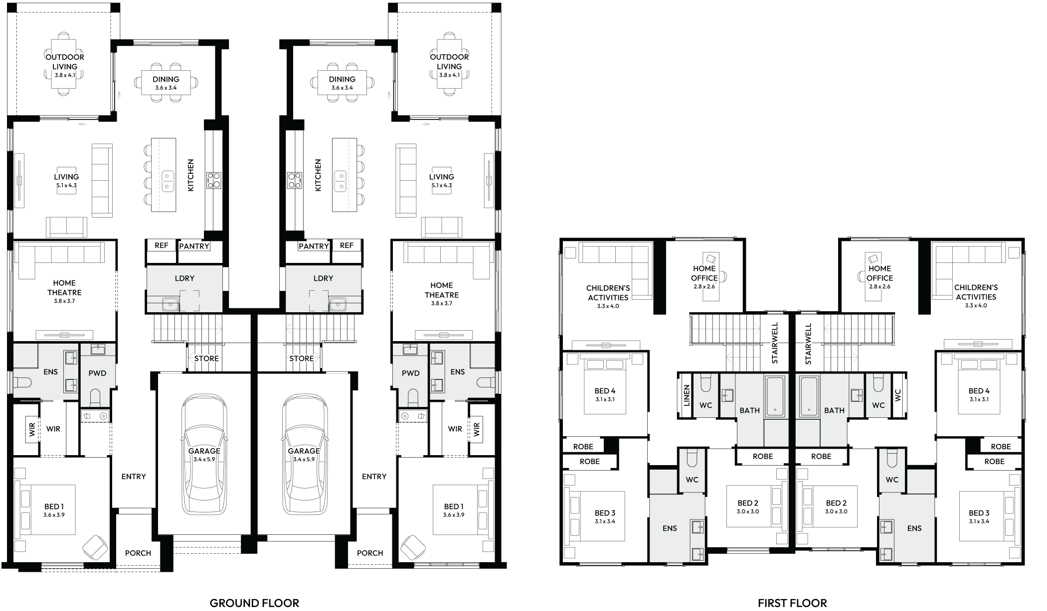 Macquarie Two Duplex House Floor Plan Macquarie Two Duplex House Floor Plan