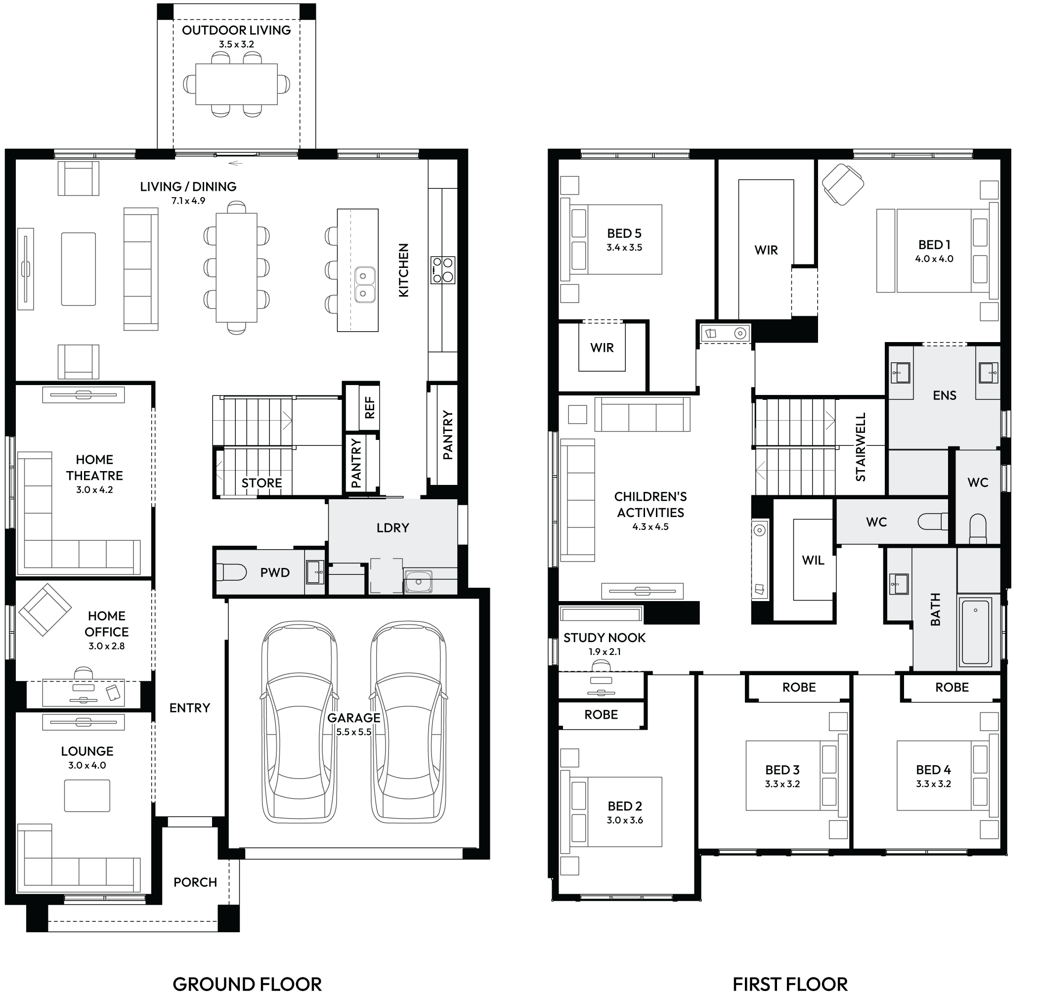 Charisma 37 Double Storey House Floor Plan