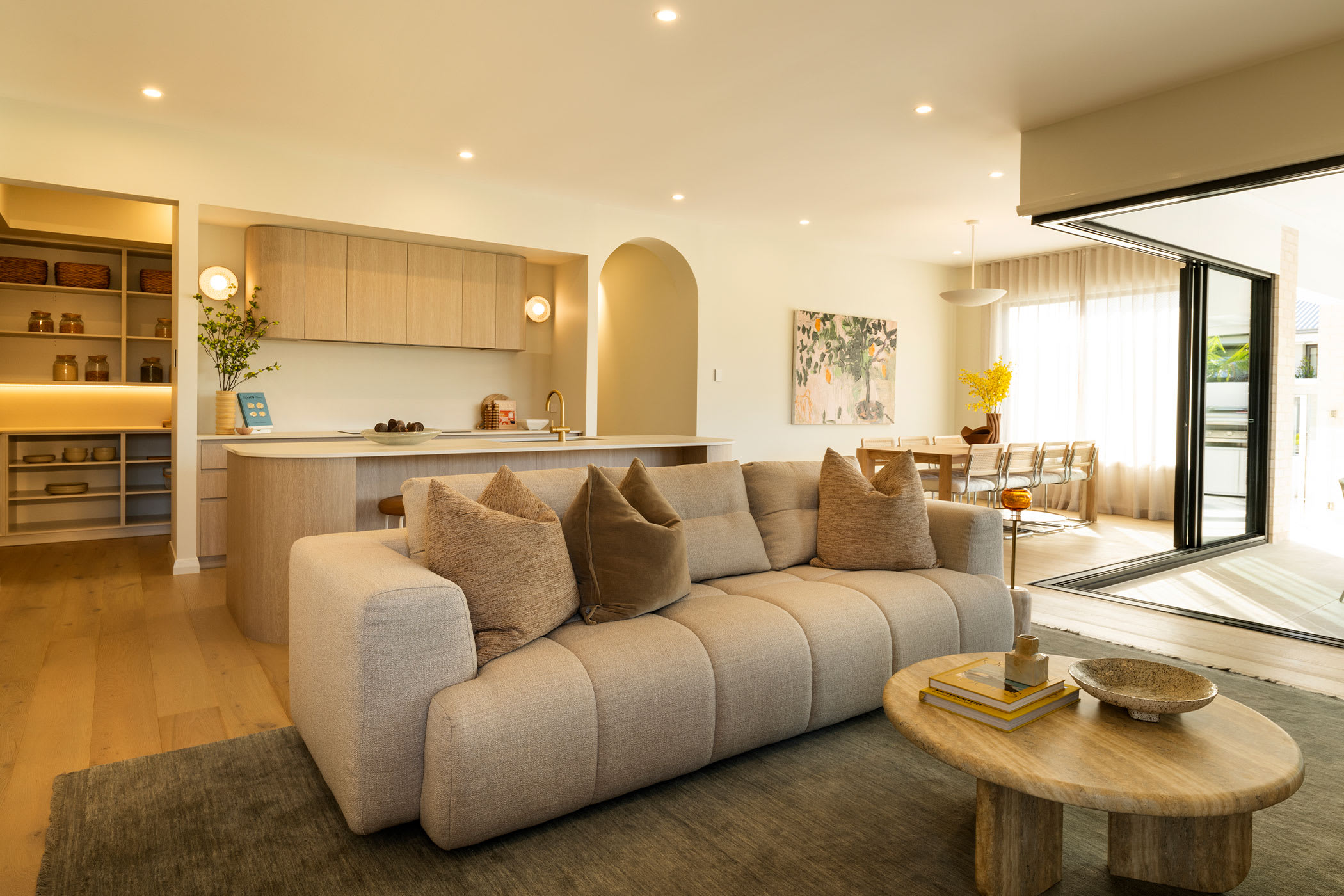 Horizon 32 House design Dining Living Kitchen in Coastal style