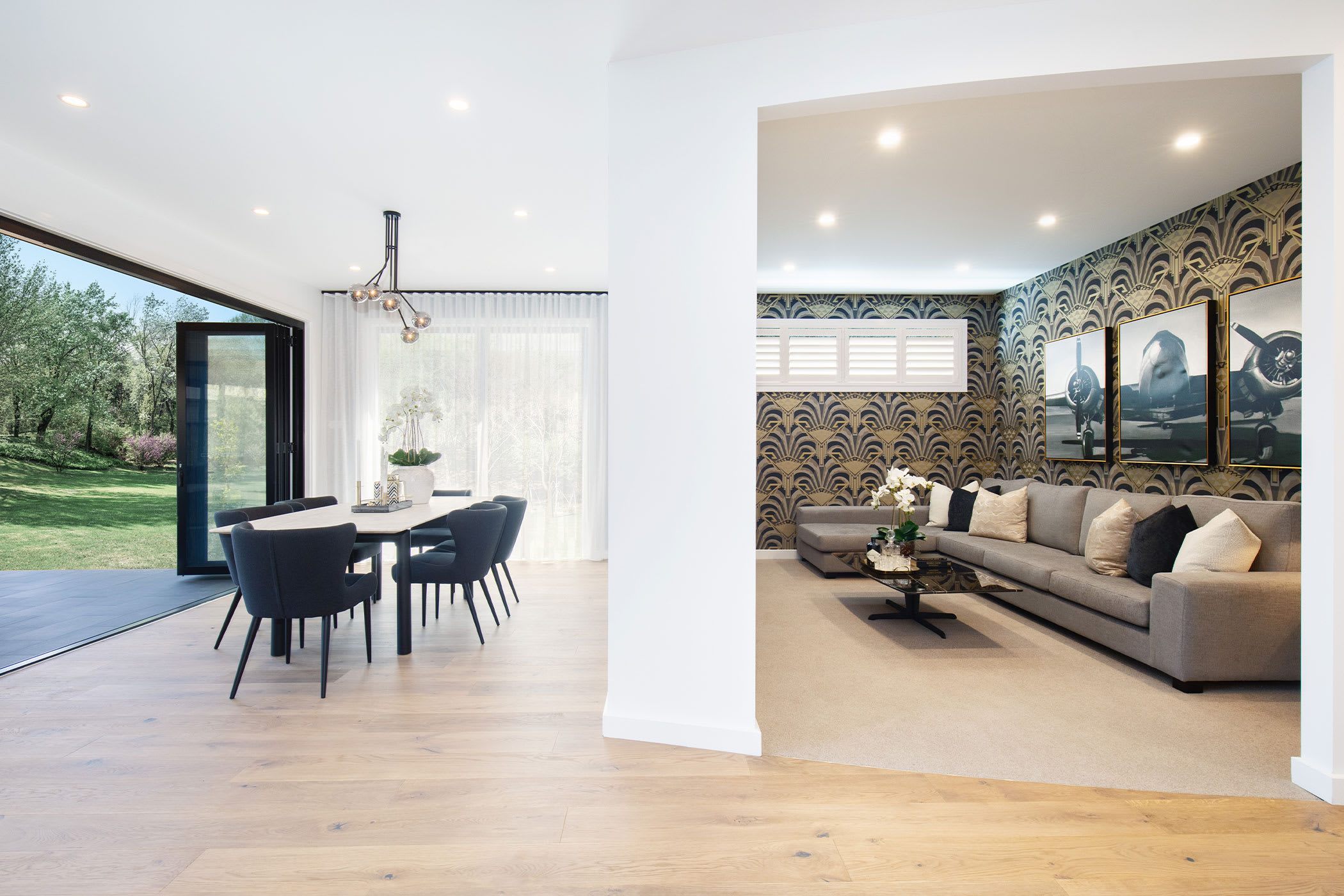 Chevron 37 house design Dining Home Theatre