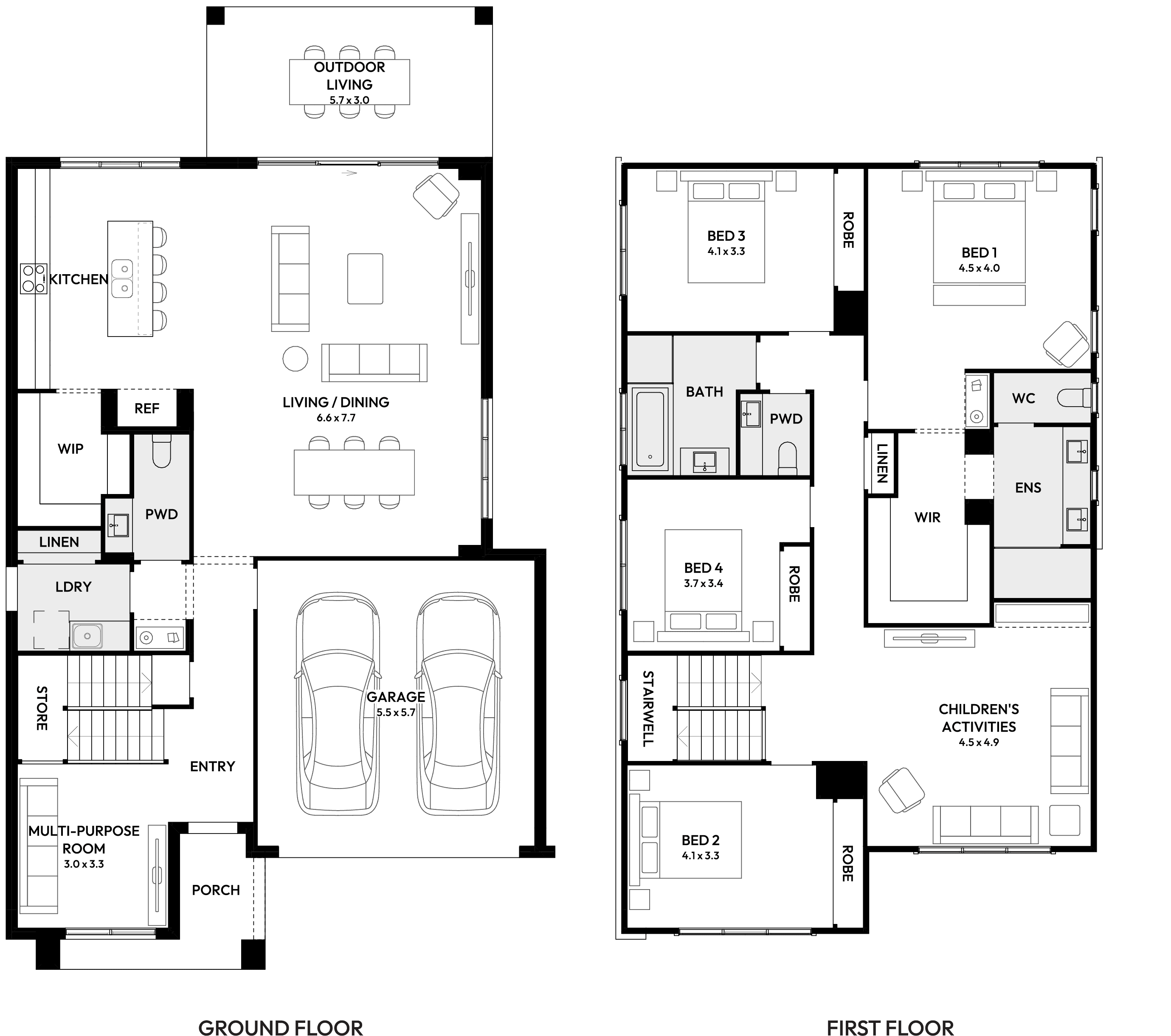 Strathmore 33 Double Storey House Floor Plan