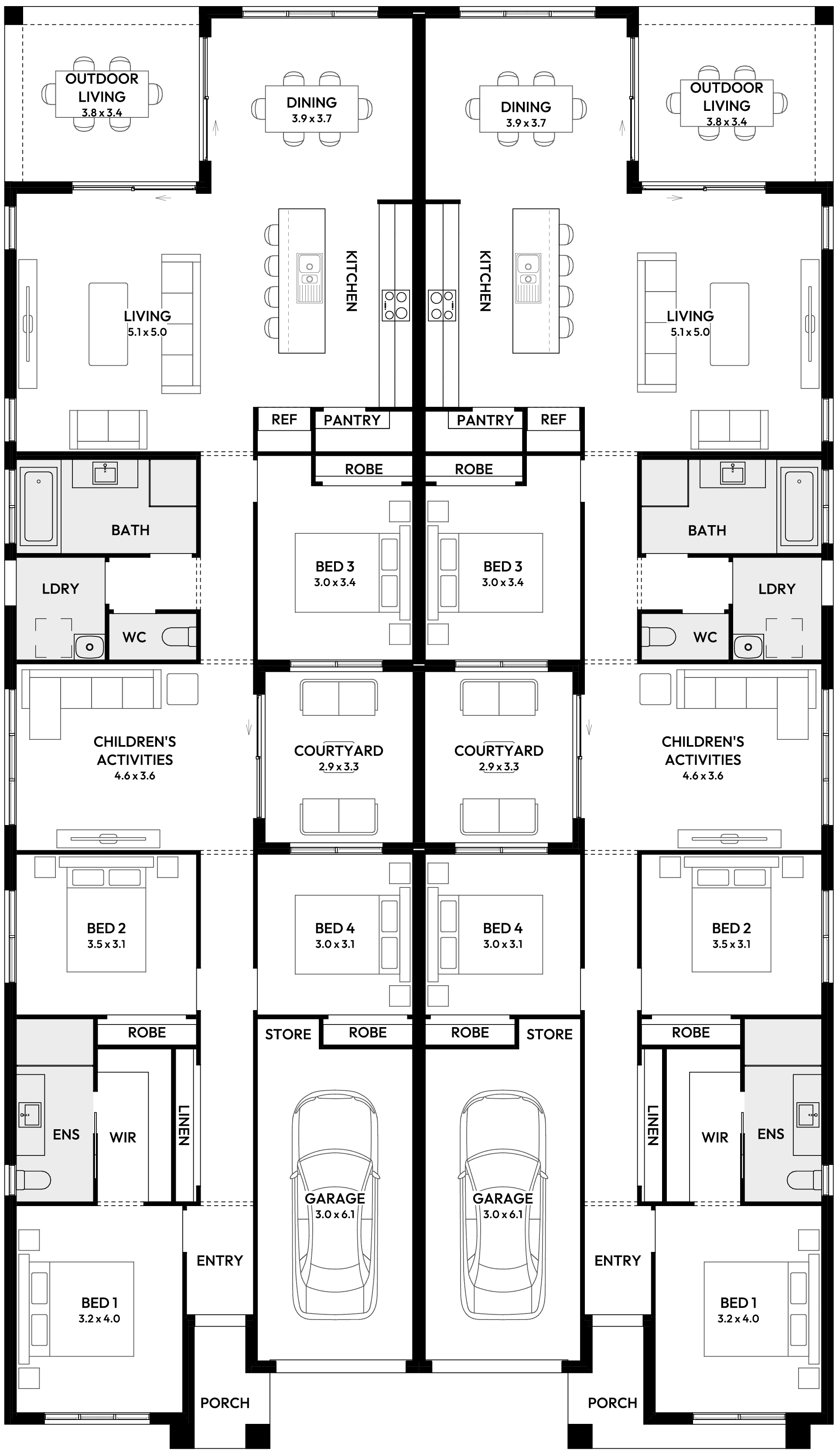 Sacramento Duplex House Design